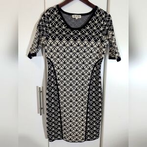 Pink Rose  Dress Women’s Navy Blue/Cream Size Medium